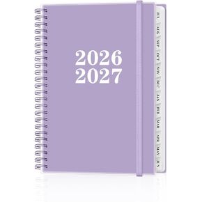 Planner 2026-2027 - Academic Planner from July 2026 to June 2027, Weekly & Monthly Planners Spiral Bound with 12-Month Tabs, Inner Pocket, 6.25" x 8.5", Purple in Kuwait
