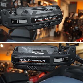 labelbike - 3D Stickers Motorcycle Handguards Protection and Decoration in Resin Compatible with Harley Davidson Pan America 2020-2022 Color Carbon Black in Kuwait