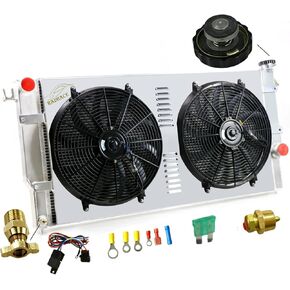 مشعاع ألومنيوم لـ 1994-2002 دودج رام 2500/رام 3500 5.9L L6 ديزل V8 غاز 1995 1996 1997 1998 1999 2000 2001 مشعات 3 صف الأساسية الكفن مروحة التتابع in Kuwait