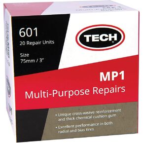 MP-1 Multi-Purpose Tire Repair Patch, 3" (75mm) - Puncture Repair Unit for Radial and Bias Tires - Round, Box of 20 in Kuwait
