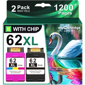 62XL Ink Cartridges Black and Color Replacement for HP Ink 62 for HP 62XL Ink Cartridge Combo Pack HP62 HP62XL for HP ENVY 7640 7645 5660 5540 5640 Officejet 5740 8040 Mobile 200 250 Printer Ink 62 XL in Kuwait
