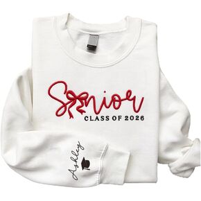Luxury Custom Embroidered Senior 2026 Sweatshirt Hoodies, Graduation Gifts For Son Daughter, Class of 2026, Senior Mom Gift 2 in Kuwait
