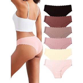 DingLu Seamless Bikini Underwear for Women High Cut No Show Underwear 6 Pack in Kuwait