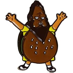 Beefsquatch Beef Squatch Gene Belcher This Is Me Now همبرغر زي التميمة بوب برجر الرسوم المتحركة الكوميدية برنامج تلفزيوني 1.25 بوصة شارة دبوس المينا in Kuwait