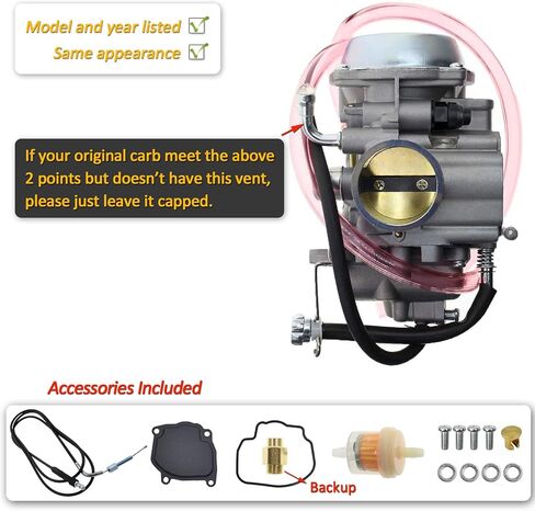 Motorcarb Carburetor & Throttle Cable, for Arctic Cat 400 (98-01) 454 (1998) Bearcat (1996) 2X4 4X4 ATV Quad Carb in Kuwait