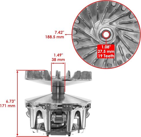 Caltric Primary Drive Clutch Compatible with Kawasaki Teryx4 800 KRT800 2016-2023 / S Camo 2021-2024 in Saudi Arabia