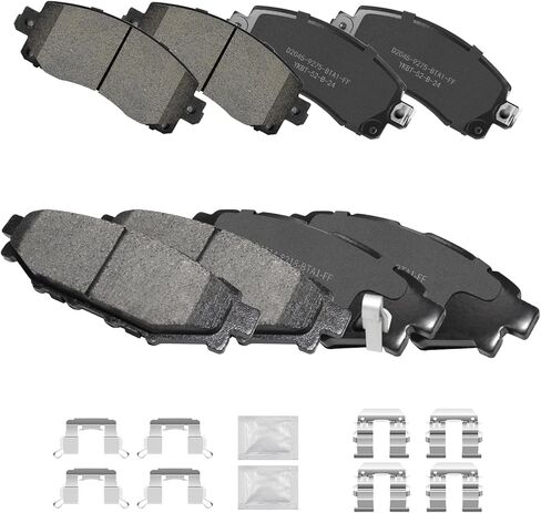 مجموعات وسادات الفرامل الأمامية والخلفية من السيراميك مع مجموعة الأجهزة، متوافقة مع 2018 2019 2020 2021 2022 Subaru Crosstrek، 2017 2018 2019 2020 2021 2022 Subaru Impreza (D2045+D-1114) in Kuwait