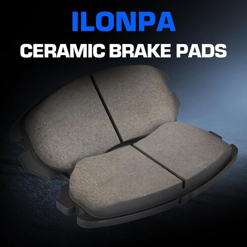 Front Ceramic Disc Brake Pads Set for Hyundai Elantra 07-10, for Sonata 04-10, for Tiburon 03-08, for Tucson 05-09, for Kia Optima Magentis 03-10, Soul 10-13, Sportage 05-10, 4PCS(With Hardware in Saudi Arabia