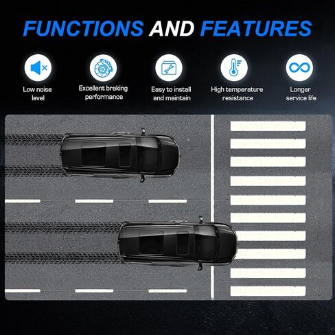 Front Ceramic Disc Brake Pads Set for Hyundai Elantra 07-10, for Sonata 04-10, for Tiburon 03-08, for Tucson 05-09, for Kia Optima Magentis 03-10, Soul 10-13, Sportage 05-10, 4PCS(With Hardware in Saudi Arabia