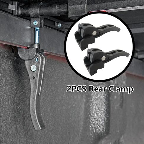 Truck Tonneau Cover Replacement Installation Accessory Rear Clamp Fit for Hard Tri-fold Tonneau Cover, Set of 2 in Kuwait