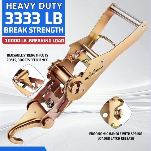 4 قطع من أشرطة ربط السقاطة مع خطافات إصبع على شكل حرف J، للسرير المسطح، ونقل المركبات، وتأمين الحمل الثقيل in Kuwait