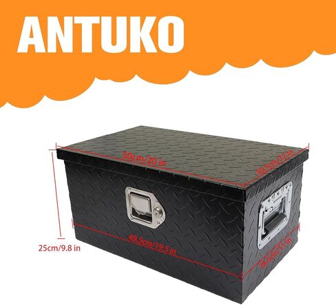 Aluminum Tool Box 20 Inch Trailer Toolbox W/Lock and 2 Keys Black Replacement for Pick Up Truck Bed ATV RV Trailer in Saudi Arabia