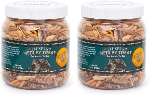 Fluker's Medley Treat for Aquatic Turtles, River Shrimp, Mealworms, and Crickets, 1.5 oz in Saudi Arabia