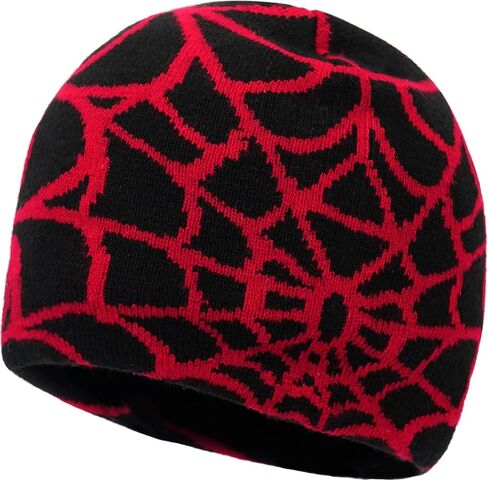 Knitted Beanie Hat Spider Web Skull Cap for Women Men in Saudi Arabia