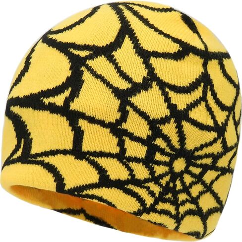 Knitted Beanie Hat Spider Web Skull Cap for Women Men in Saudi Arabia