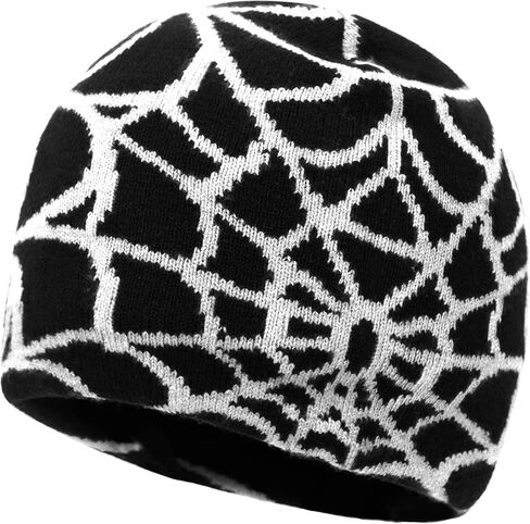 Knitted Beanie Hat Spider Web Skull Cap for Women Men in Saudi Arabia