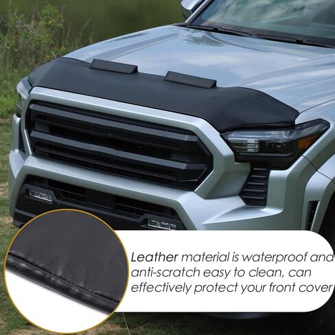 Car Hood Protector Compatible with Toyota Tacoma 2024 2025 2026 Exterior Accessories Leather Black Front Hood Deflector Shield Protector Cover in Saudi Arabia