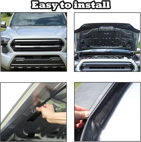 Car Hood Protector Compatible with Toyota Tacoma 2024 2025 2026 Exterior Accessories Leather Black Front Hood Deflector Shield Protector Cover in Saudi Arabia