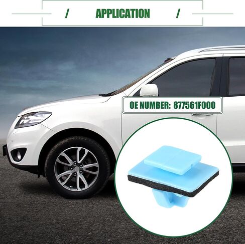 موتفورتي مشبك تثبيت عجلة السيارة، هيونداي سانتا في 2013-2021، بلاستيك، رقم 877561F000، ازرق، 80 قطعة in Kuwait