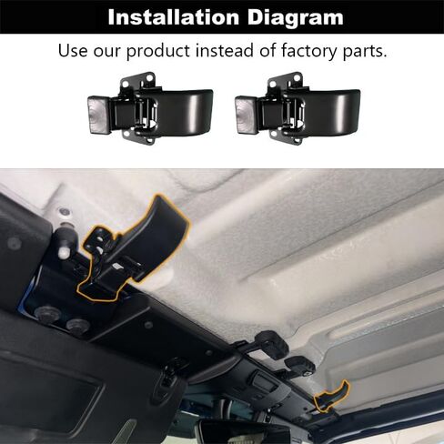 مجموعة دعامة بديلة بمشبك علوي صلب من Hooke Road JL/JT متوافقة مع 2018-2026 Jeep Wrangler JL & Gladiator JT، قطعتان in Saudi Arabia