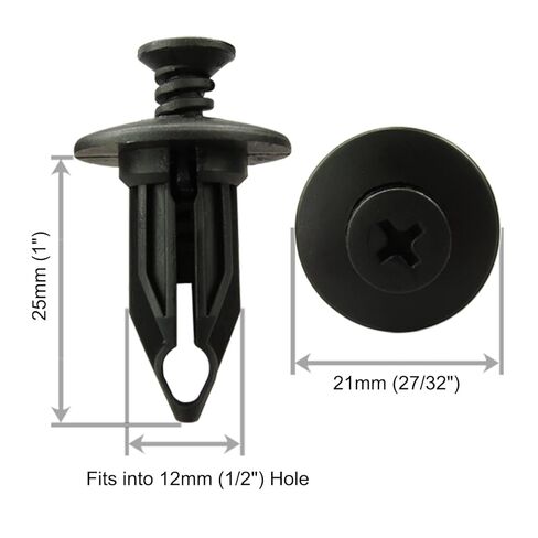 Woodzdon 25 Pcs Bumper Cover Clip Bumper Fascia Retainer Push Pin for Chrysler 6502625 for Jeep Wrangler & Wrangler JK for Dodge Ram 1500 2500 3500 4500 Dakota Durango for GM 10140480 Fits 12mm Hole in Saudi Arabia