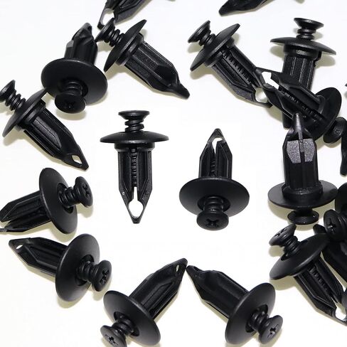 Woodzdon 25 Pcs Bumper Cover Clip Bumper Fascia Retainer Push Pin for Chrysler 6502625 for Jeep Wrangler & Wrangler JK for Dodge Ram 1500 2500 3500 4500 Dakota Durango for GM 10140480 Fits 12mm Hole in Saudi Arabia