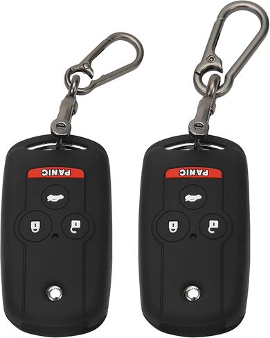 TOMALL 2 حزمة لغطاء مفتاح Acura Key Fob مع سلسلة مفاتيح، 4 أزرار حافظة مفاتيح من مطاط السيليكون متوافقة مع Acura MDX/RDX 2007 2008 2009 2010 2011 2012 2013 غطاء مفتاح سيارة قابل للطي in Saudi Arabia