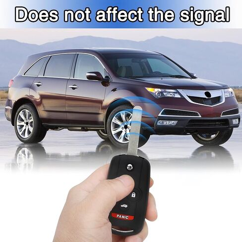 TOMALL 2 حزمة لغطاء مفتاح Acura Key Fob مع سلسلة مفاتيح، 4 أزرار حافظة مفاتيح من مطاط السيليكون متوافقة مع Acura MDX/RDX 2007 2008 2009 2010 2011 2012 2013 غطاء مفتاح سيارة قابل للطي in Saudi Arabia