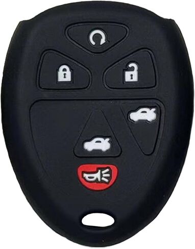 Key Fob Cover for Chevy GMC: 6 Buttons Key Fob Case Fit for Chevy Tahoe Suburban GMC Yukon XL Denali 2007 2008 2009 2010 2011 2012 2013 2014丨Remote Protector 1585784 15913427 OUC60270 (BlackRed) in Kuwait