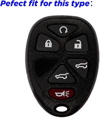 Key Fob Cover for Chevy GMC: 6 Buttons Key Fob Case Fit for Chevy Tahoe Suburban GMC Yukon XL Denali 2007 2008 2009 2010 2011 2012 2013 2014丨Remote Protector 1585784 15913427 OUC60270 (BlackRed) in Saudi Arabia