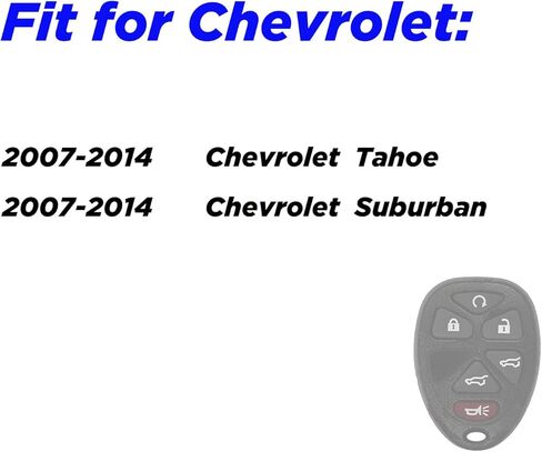 Key Fob Cover for Chevy GMC: 6 Buttons Key Fob Case Fit for Chevy Tahoe Suburban GMC Yukon XL Denali 2007 2008 2009 2010 2011 2012 2013 2014丨Remote Protector 1585784 15913427 OUC60270 (BlackRed) in Saudi Arabia