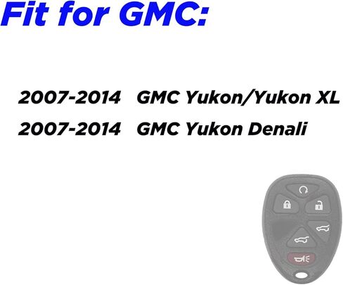 Key Fob Cover for Chevy GMC: 6 Buttons Key Fob Case Fit for Chevy Tahoe Suburban GMC Yukon XL Denali 2007 2008 2009 2010 2011 2012 2013 2014丨Remote Protector 1585784 15913427 OUC60270 (BlackRed) in Saudi Arabia