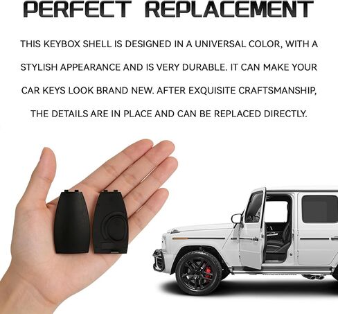 for Mercedes Key Fob Back Cover, Key Case Rear Cover Replacement for Mercedes Benz B-Class C-Class E-Class W204 3 Buttons Keys Fob Covers, Car Keys Battery Rear Shell Accessories in Kuwait