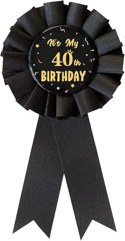 It's My 21st Birthday Pin,21 Years Old Birthday Button Pin Black Ribbon Badge for Men and Women Party Decorations HM21 in Saudi Arabia