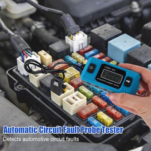 Automotive Circuit Fault Probe Tester, 20A 48V High-Precision Current Tester & Fuse Checker with Blue Backlit LCD Front Light for Car Relay Wire Tracer Short Finder Portable Diagnostic Tool in Kuwait