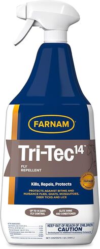 Farnam Tri-Tec 14 Horse Fly Spray, Kills, Repels, Protects, 32 Ounces in Kuwait