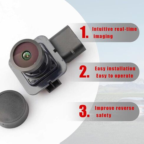 DV4T-19G490-AB Rear View Backup Camera Compatible with Ford Escape Kuga 2013-2017 Reverse Park Assist Camera Replaces DV4T19G490AB EV4T-19G490-CA EV4T19G490CA in Kuwait