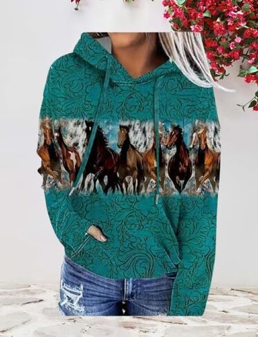 Womens casual Fashion Tops Hoodies for Women Pullover Oversized Sweatshirts Long Sleeve Shirts Loose Fit in Saudi Arabia