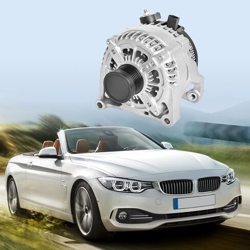 210Amp Alternator 12V Compatible with BMW 228i 14-16, 320i 13-18, 328i, 428i xDrive, 528i, X1, X3, Z4, L4 2.0L, CW 6-Groove Clutch Pulley, Replace 12317605061, 104210-6400 in Kuwait
