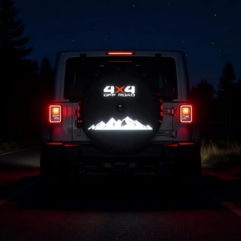 for Ford Bronco Spare Tire Cover with Camera Hole, Metal Hole Frame & Camera Hole Position Holder, Waterproof Anti-UV (XXL: 315/70R17, 285/75R17) in Kuwait