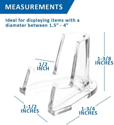 OnFireGuy 10pcs Clear Display Easels | Pocket Watch Stand Lighter Display & Pocket Knife Display Stand Deluxe Easels 1/2" Shelf in Saudi Arabia