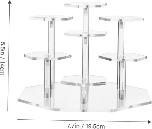 Acrylic Hand-made Multi-layer Display Stand Riser Display Shelf for Figurines Collectibles Cosmetics Versatile Acrylic Display Rack for Home and Organization in Saudi Arabia