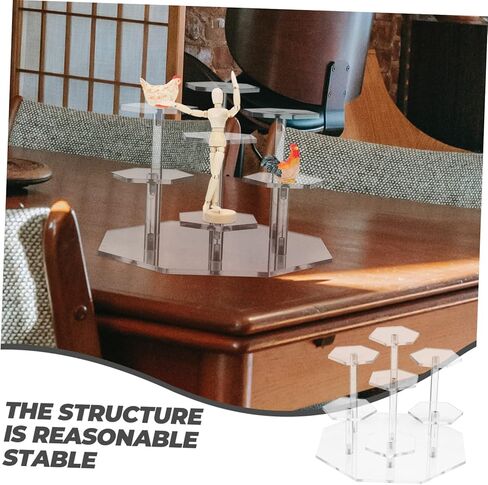Acrylic Hand-made Multi-layer Display Stand Riser Display Shelf for Figurines Collectibles Cosmetics Versatile Acrylic Display Rack for Home and Organization in Saudi Arabia
