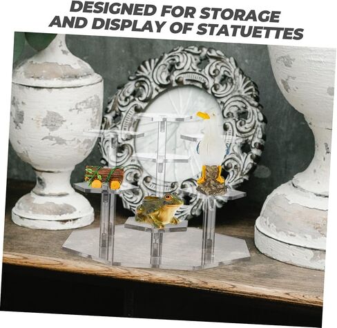 Acrylic Hand-made Multi-layer Display Stand Riser Display Shelf for Figurines Collectibles Cosmetics Versatile Acrylic Display Rack for Home and Organization in Saudi Arabia