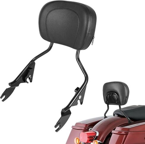 Detachable Upright Passenger Backrest Sissy Bar With Backrest Pad Compatible With for Harley Touring Street Glide Road King Electra Glide Road Glide FLHR FLHX FLHT FLTR 2009-2024 Black in Kuwait