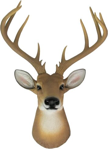 Zeckos 12 Point Buck Deer Head Bust Resin Wall Sculpture Lodge Decor Trophy Mount 23.5 Inches High in Saudi Arabia