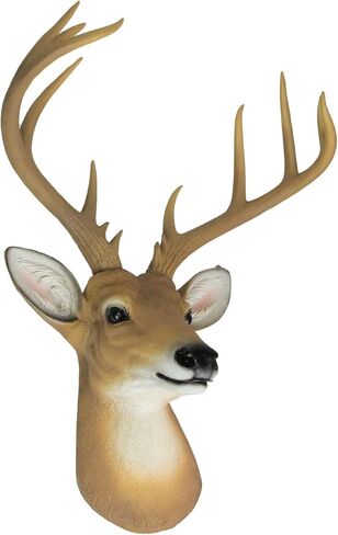 Zeckos 12 Point Buck Deer Head Bust Resin Wall Sculpture Lodge Decor Trophy Mount 23.5 Inches High in Saudi Arabia