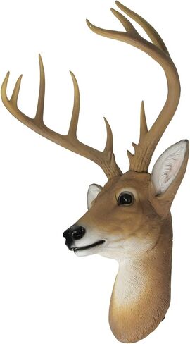 Zeckos 12 Point Buck Deer Head Bust Resin Wall Sculpture Lodge Decor Trophy Mount 23.5 Inches High in Saudi Arabia