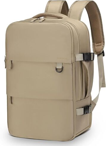 Travel Laptop Backpack for Men Women, 35L Carry on Backpack W/Shoe Compartment, Water Resistant Flight Approved Fits 15.6-inch Laptop, Black in Saudi Arabia