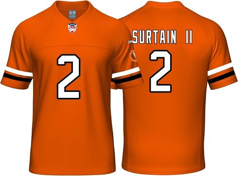 Custom Mens/Youth Football Stitched T-Shirt for Sports Fan Orange No Brand/Logos in Kuwait